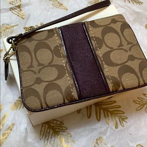 Coach Signature colorblock wristlet
